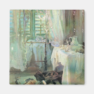 Hotel Room by Sargent, Vintage Victorian Fine Art Magnet