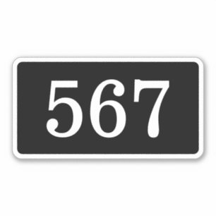 Hotel room door number sign template vinyl sticker