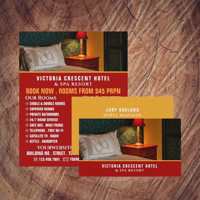 Hotel Room, Hotel Accommodation Business Card (Creator Uploaded)