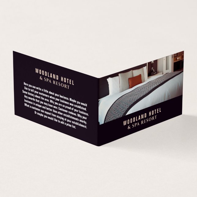 Hotel Room, Hotel Accommodation Detailed Business Card (Outside)