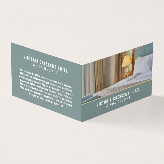 Hotel Room, Hotel Accommodation Detailed Business Card (Outside)