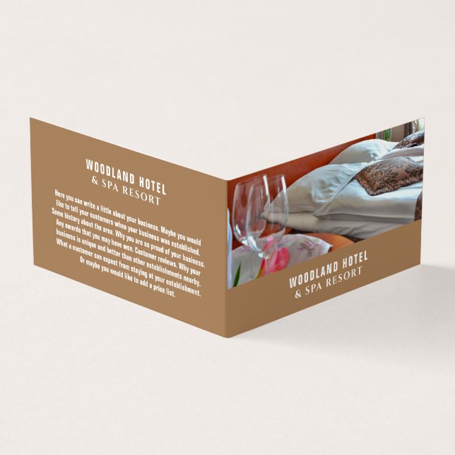 Hotel Room, Hotel Accommodation Detailed Business Card (Outside)