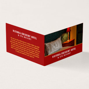 Hotel Room, Hotel Accommodation Detailed Business Card