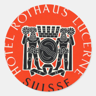 Hotel Rothaus Lucerne Switzerland Travel Sticker