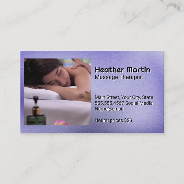  Hotel Services | Spa | Massage Business Card (Front)