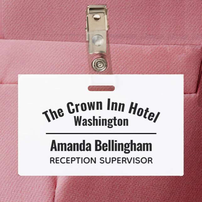 Hotel Staff Named Identity ID Badge (Creator Uploaded)