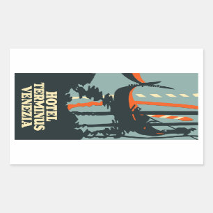 Hotel Terminus (Venezia - italy) Vector format Rectangular Sticker