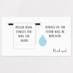 Hotel Towel Sign Business Card