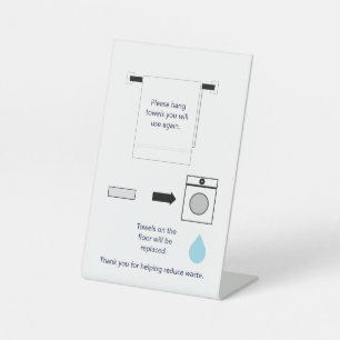 Hotel Towel Water Conservation Sign