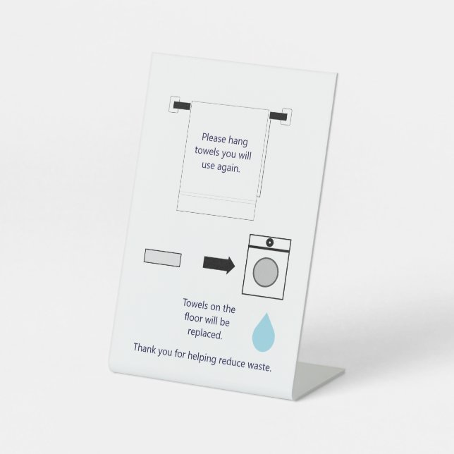 Hotel Towel Water Conservation Sign  (Front)