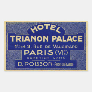 Hotel Trianon Palace (Paris France) Rectangular Sticker