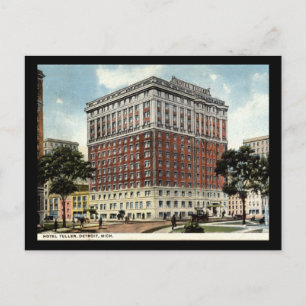 Hotel Tuller, Detroit 1917 Vintage Postcard