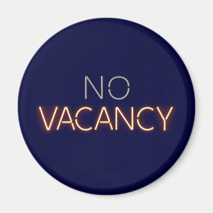 Hotel Vacancy No Vacancy Neon Lights Magnet