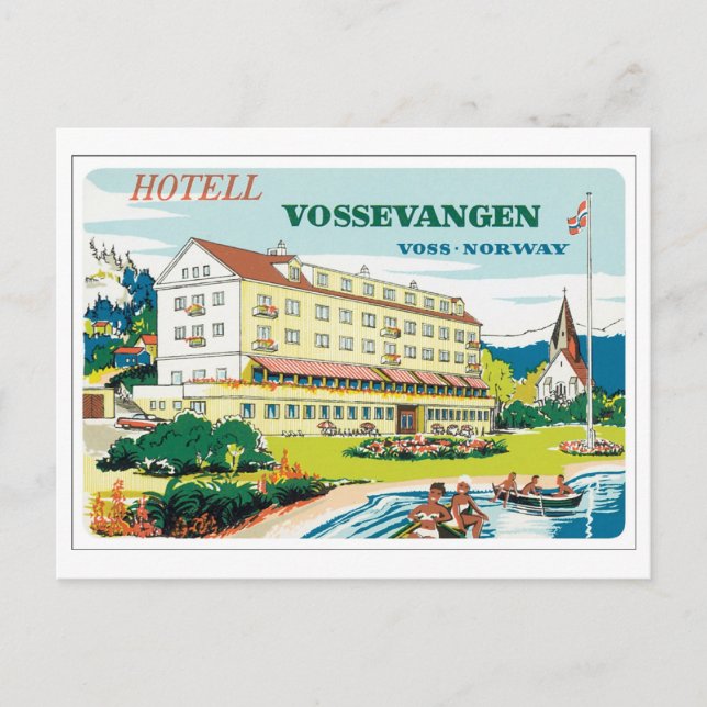Hotel Vossevangen, Voss Norway Postcard (Front)