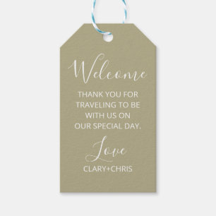Hotel Welcome Tags, Out of Town Wedding Gift Bag T Tags