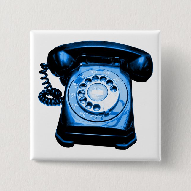 Hotline Blue 15 Cm Square Badge (Front)