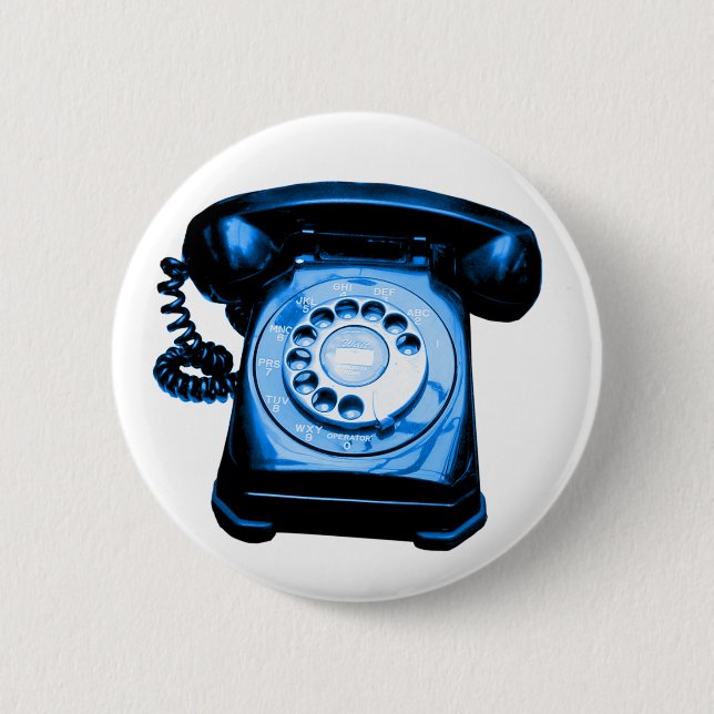 Hotline Blue 6 Cm Round Badge (Front)