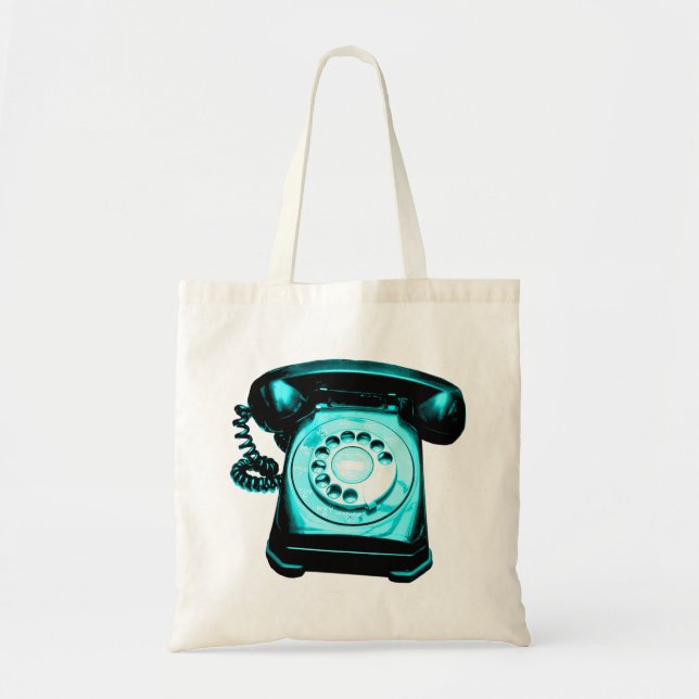 Hotline Cyan Tote Bag (Front)
