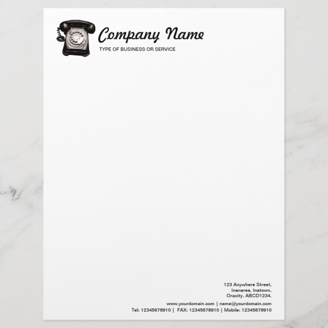 Hotline Letterhead Template (Front)