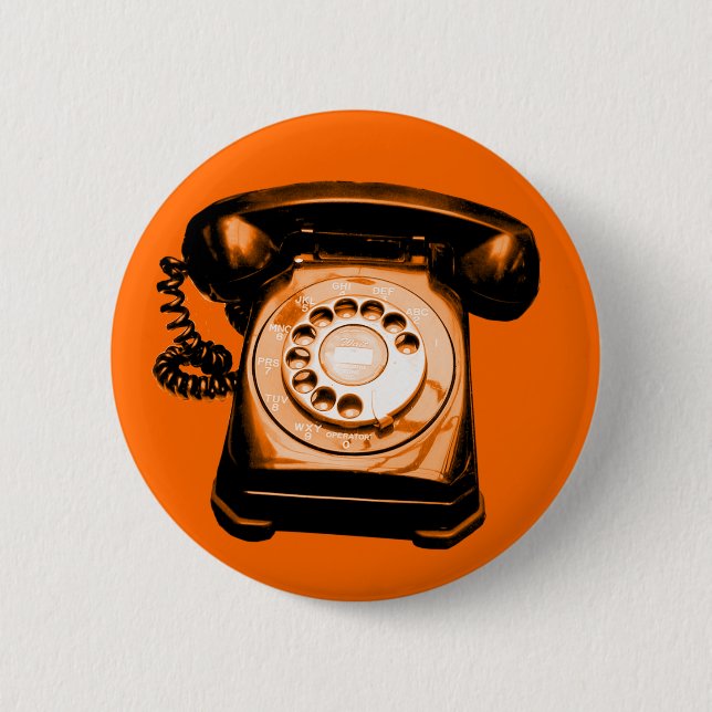 Hotline Orange 6 Cm Round Badge (Front)