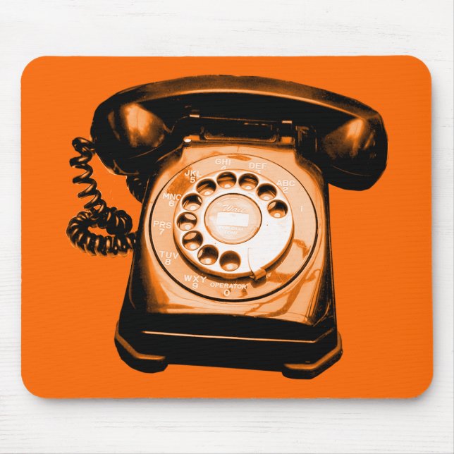 Hotline Orange Mouse Mat (Front)