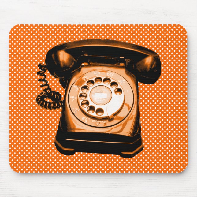 Hotline - Orange Net Pattern Mouse Mat (Front)