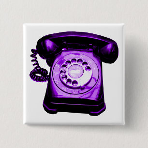 Hotline Purple 15 Cm Square Badge