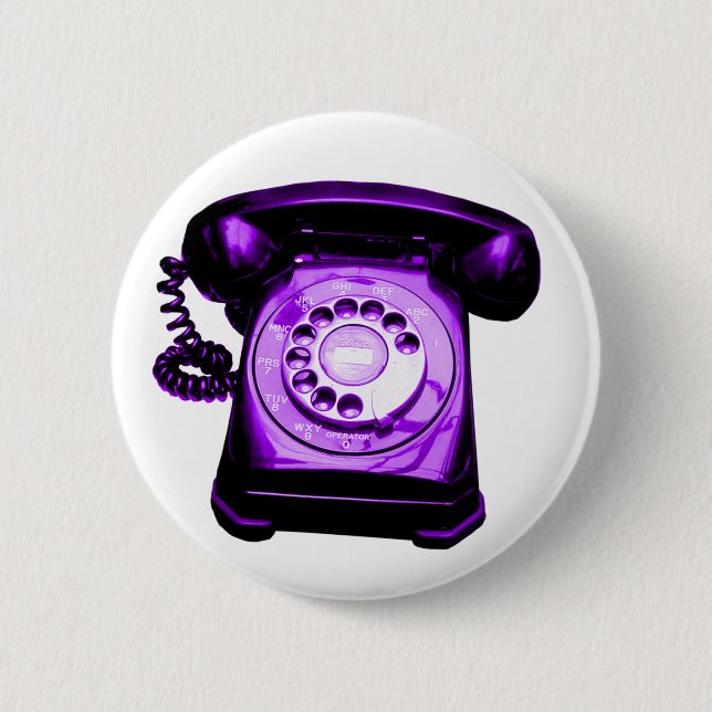 Hotline Purple 6 Cm Round Badge (Front)