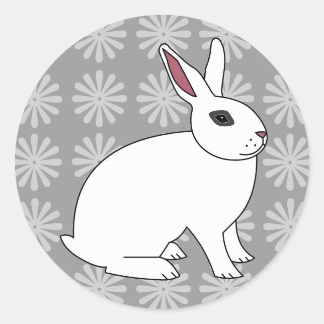 Hotot Rabbit Classic Round Sticker (Front)