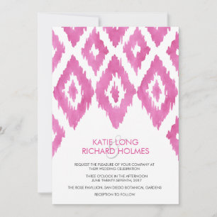 HotPink Ikat Invitation