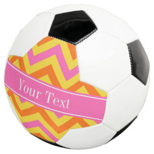 HotPink Pineapple Pumpkin LG Chevron Name Monogram Football