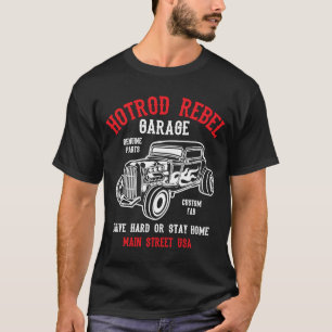 Hotrod Rebel Automotive Nostalgia Old Car  4 T-Shirt