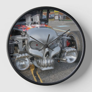 Hotrod Scull Car Clock