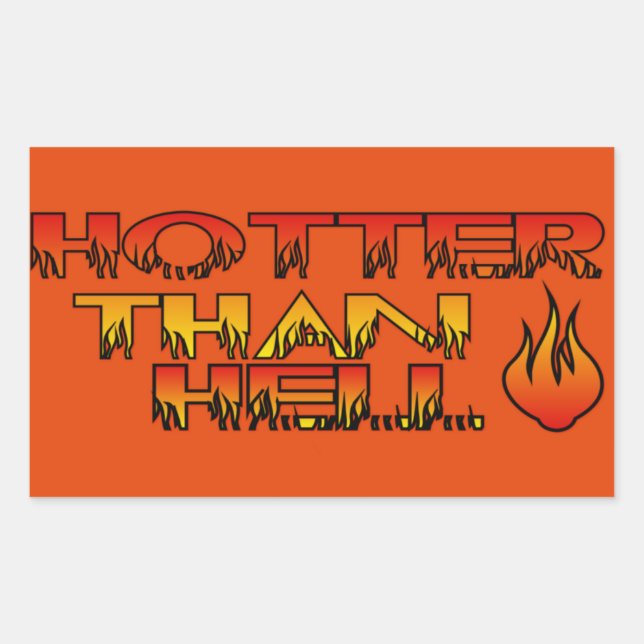 Hotter Than Hell Sticker (Front)