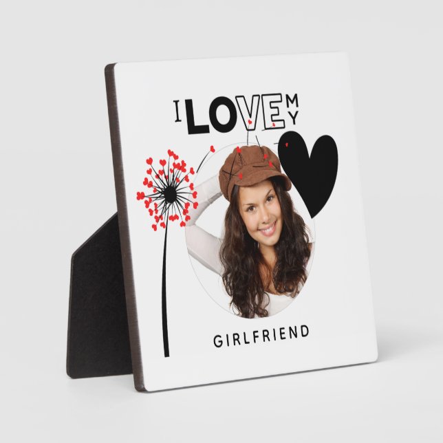 HOTTEST Girlfriend Alert! Photo I Love My GF Award Plaque (Front)