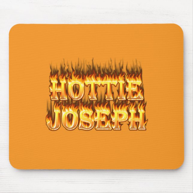 Hottie Joseph fire and flames Mouse Mat (Front)