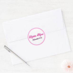 Hottie Mess Hot Pink Bachelorette Party Classic Round Sticker