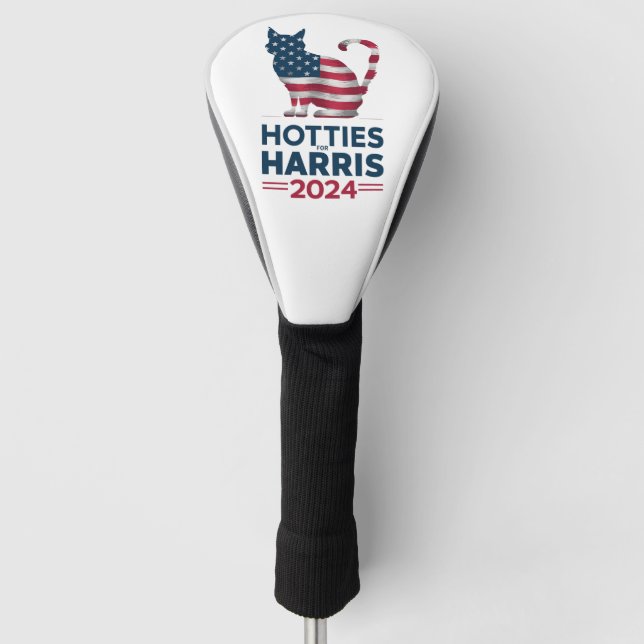 Hotties For Harris 2024 Cat Ladies Kamala Harris Golf Head Cover (Front)