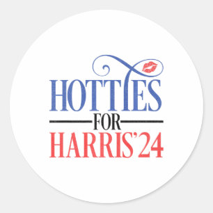 Hotties For Harris 2024 Classic Round Sticker