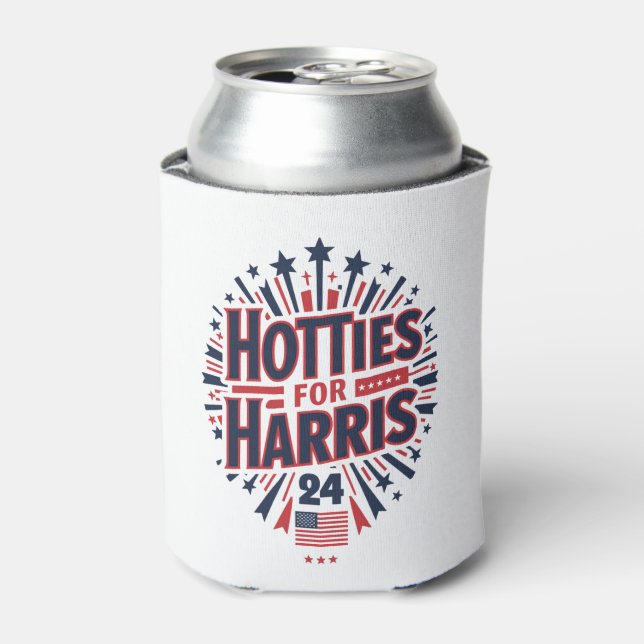 Hotties for Harris Can Cooler (Can Front)