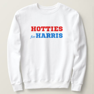 Hotties for Harris Political Funny Kamala Crewneck Sweatshirt