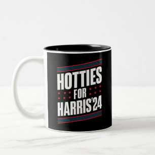 Hotties For Kamala Harris 2024 Two-Tone Coffee Mug