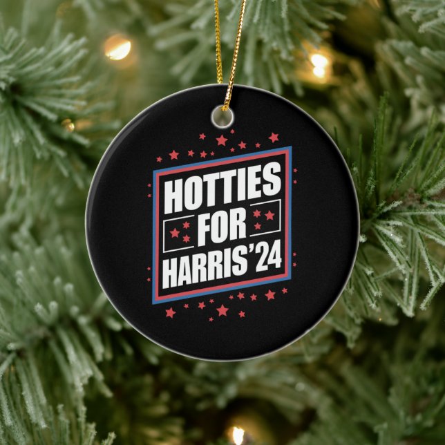 Hotties For Kamala Harris  Ceramic Tree Decoration (Tree)