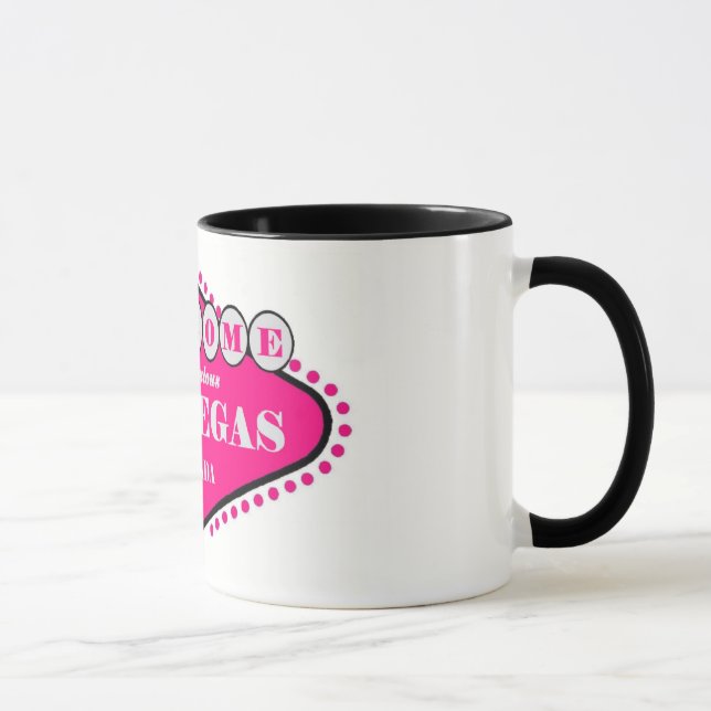 Hotty Pink Las Vegas Sign Logo Mug (Right)