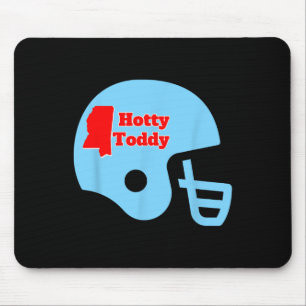 Hotty Toddy Football Helmet With Miss State Outlin Mouse Mat