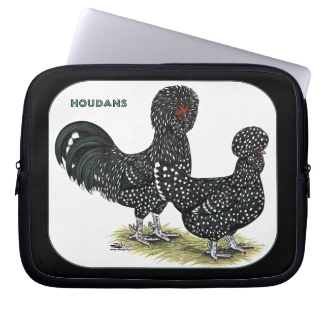 Houdan Chickens Laptop Sleeve (Front)