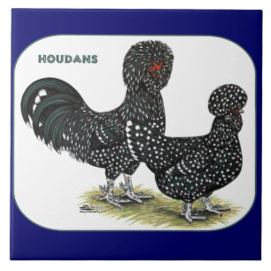 Houdan Chickens Tile