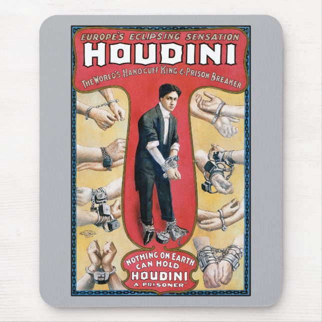 Houdini Handcuff King Mouse Mat (Front)