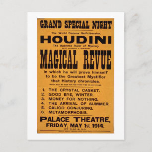 Houdini poster postcard