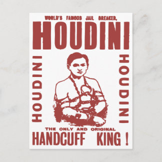 Houdini the handcuff king postcard